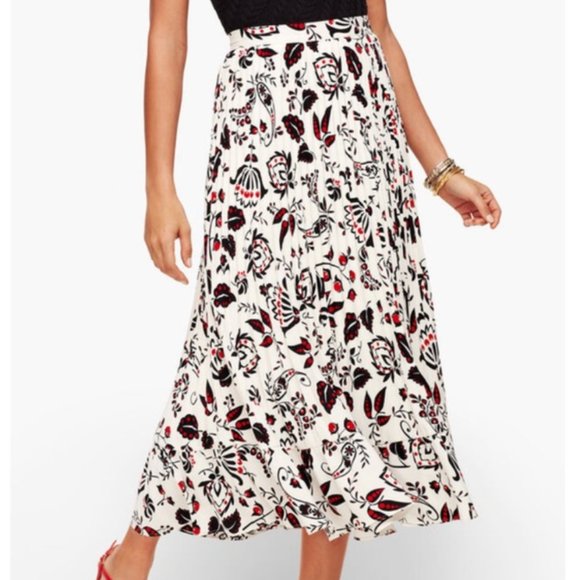 Talbots Dresses & Skirts - HOST PICK ✨ NWT Talbots PLEATED FLOUNCE HEM MAXI PAISLEY SKIRT size 18